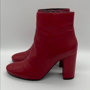 Red Leather Boots 8M